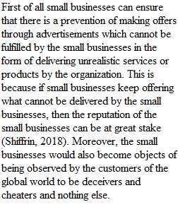 Discussion Board 4 Advertising Regulation Challenges Small Business